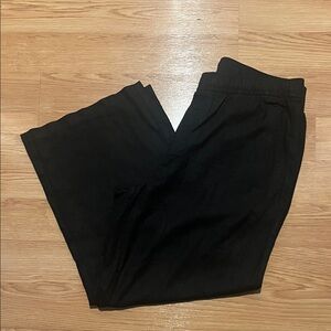 Black Wide-Leg linen Pants